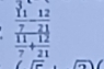 frac  11/7 - 12/21  11/7 + 12/21 
lendvmatrix F