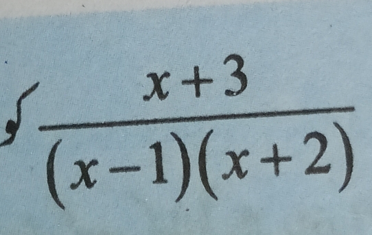  (x+3)/(x-1)(x+2) 