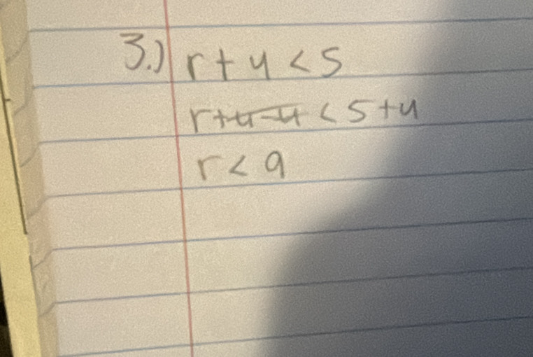 ) r+y<5</tex>
(5+4
r<9</tex>