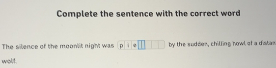 Gelöst:Complete the sentence with the correct word The silence of the ...