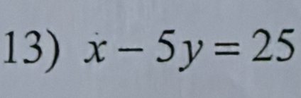 x-5y=25