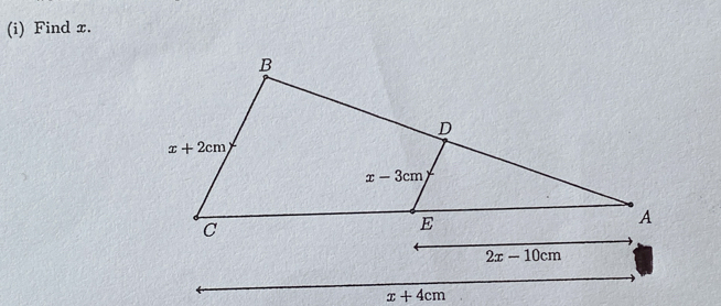 Find x.