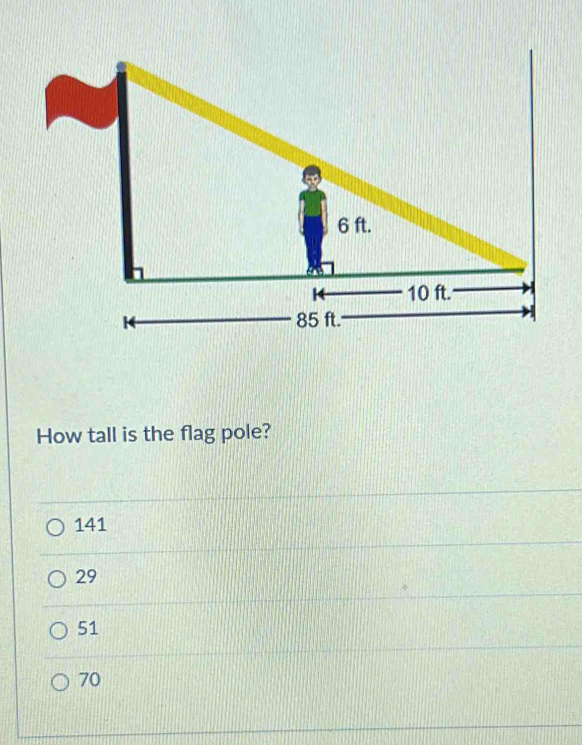 How tall is the flag pole?
141
29
51
70