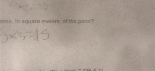 area, in square meters, of the pond?