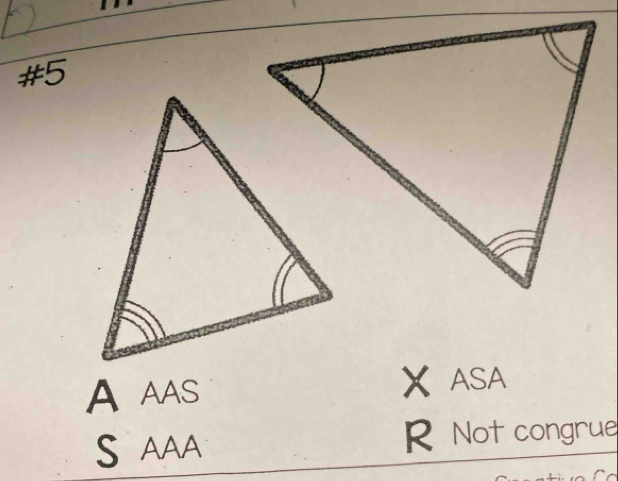 #5
X
AAAS ASA
S AAA R Not congrue