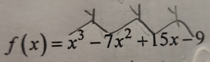 f(x)=x^3-7x^2+15x-9