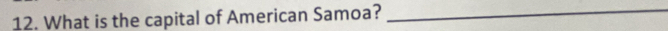 What is the capital of American Samoa?_