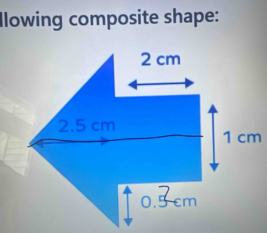 Ilowing composite shape: