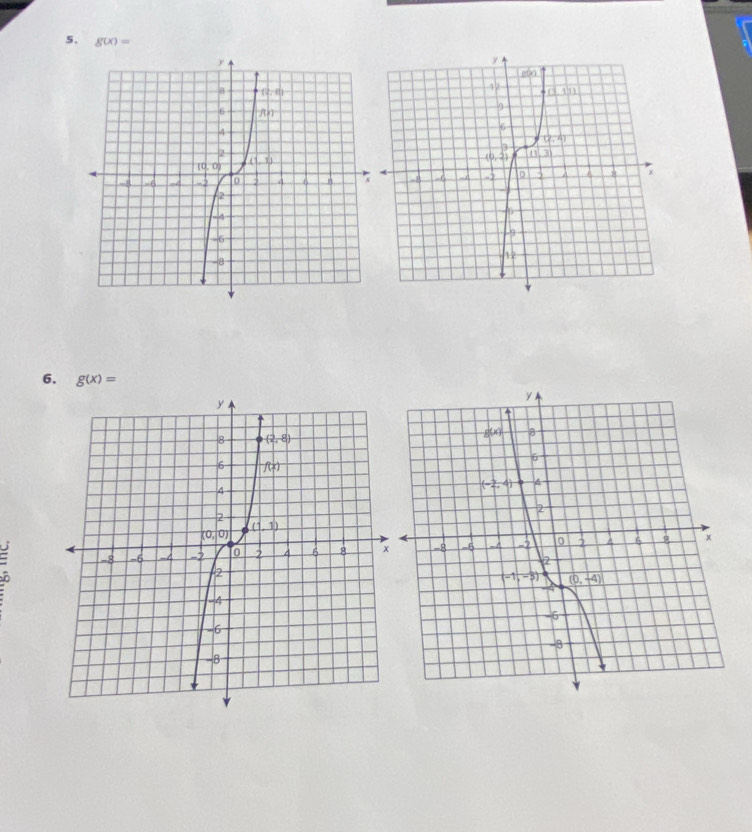 g(x)=
6. g(x)=
-