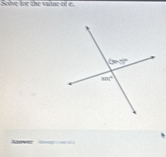 Solve for the vaine of e.