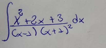 ∈t frac x^3+2x+3(x-3)(x+3)^2dx