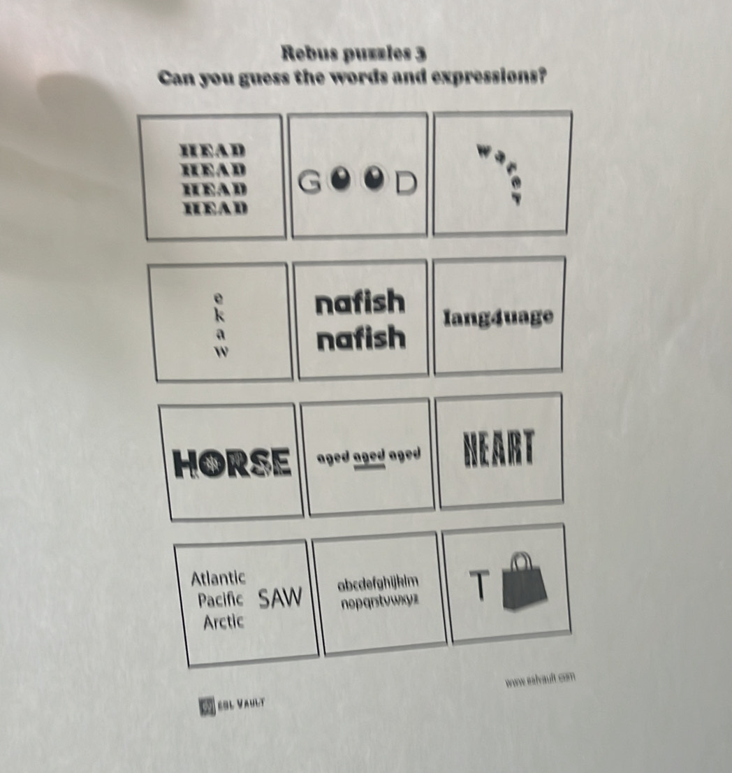 Solved: Rebus puzzles 3 Can you guess the words and expressions? HEAD ...