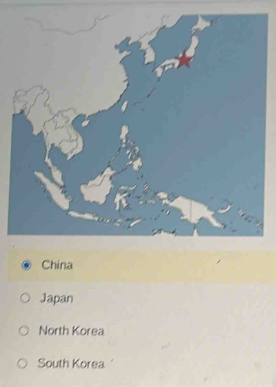 China
Japan
North Korea
South Korea