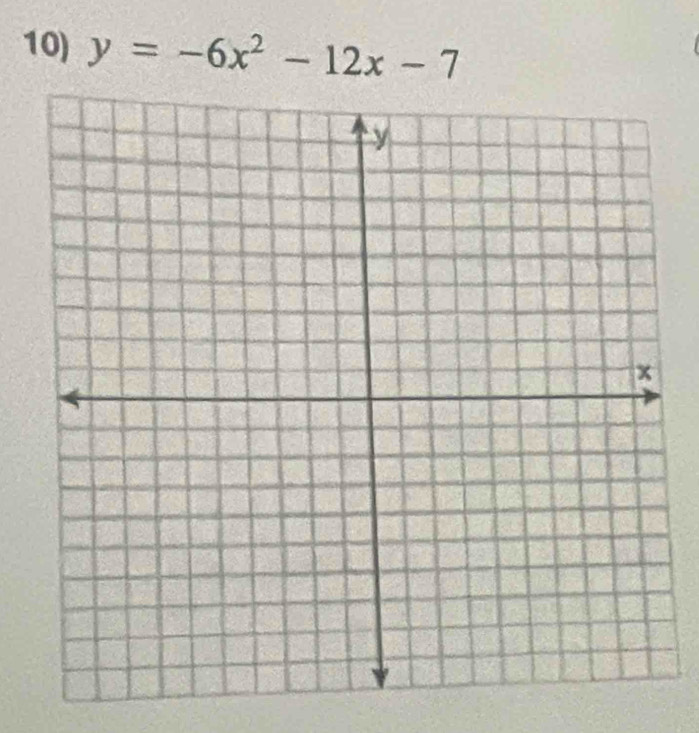 y=-6x^2-12x-7