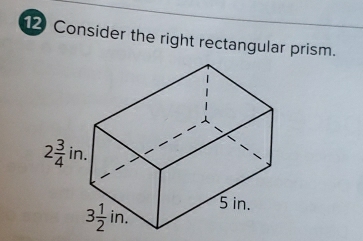 Consider the right rectangular prism.