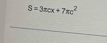 S=3π cx+7π c^2