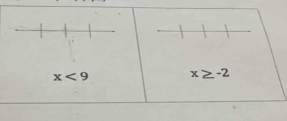x<9</tex>
x≥ -2