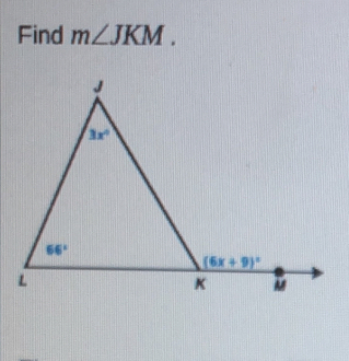 Find m∠ JKM.