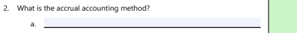 What is the accrual accounting method? 
a._