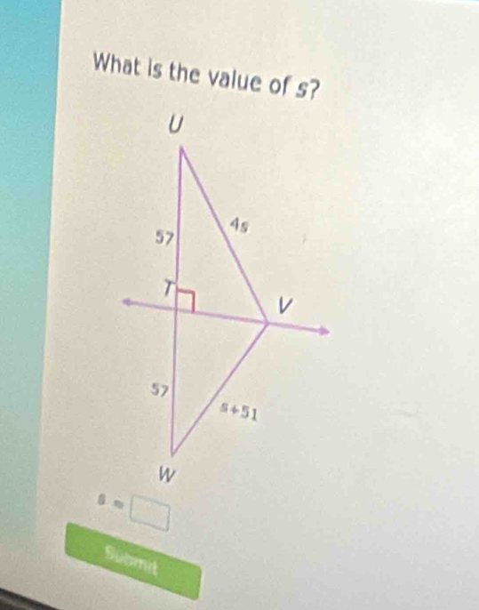 What is the value of s?
s=□
Sut 2* 2=1