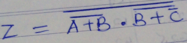 z=overline A+B· overline B+C