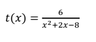 t(x)= 6/x^2+2x-8 