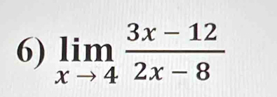 limlimits _xto 4 (3x-12)/2x-8 