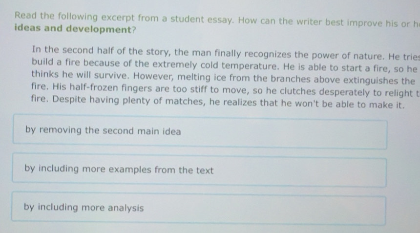 Solved: Read the following excerpt from a student essay. How can the ...