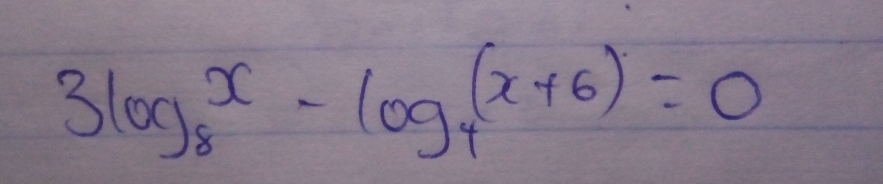 3log _8x-log _9(x+6)=0