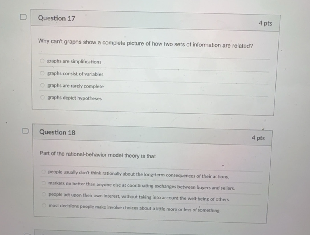 Solved: Why can't graphs show a complete picture of how two sets of ...