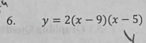 y=2(x-9)(x-5)