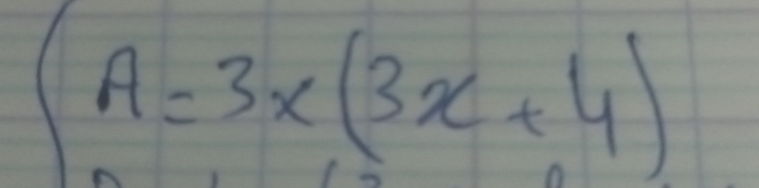 A=3x(3x+4)