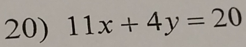 11x+4y=20