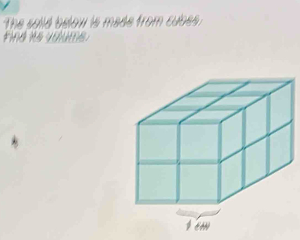 The soiid below is made from cubes .