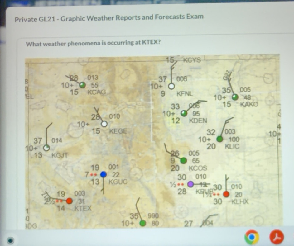 Solved: Private GL21 - Graphic Weather Reports and Forecasts Exam What ...