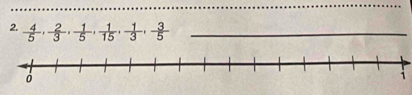  4/5 ,  2/3 ,  1/5 ,  1/15 ,  1/3 ,  3/5  _ 
1