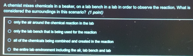 Solved: A chemist mixes chemicals in a beaker, on a lab bench in a lab ...