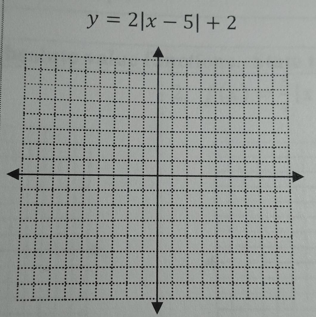 y=2|x-5|+2