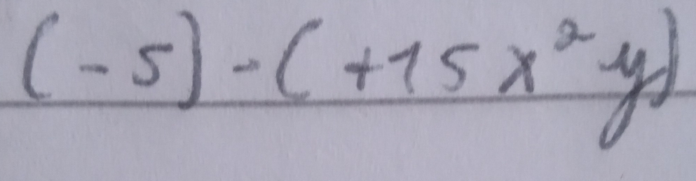 (-5)-(+15x^2y)