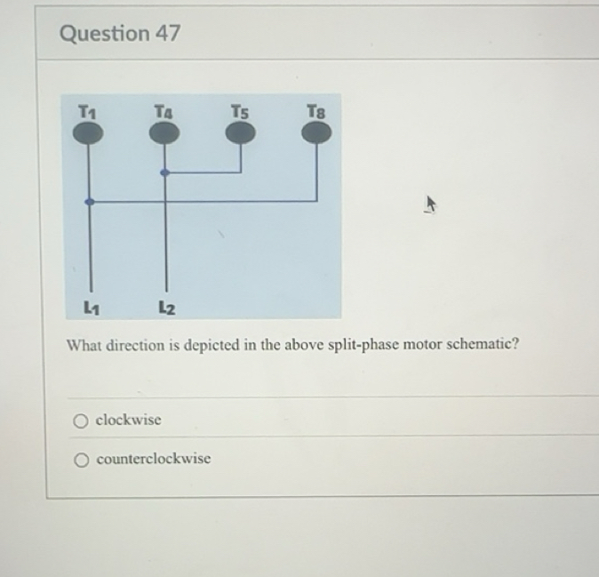 Solved: What direction is depicted in the above split-phase motor ...