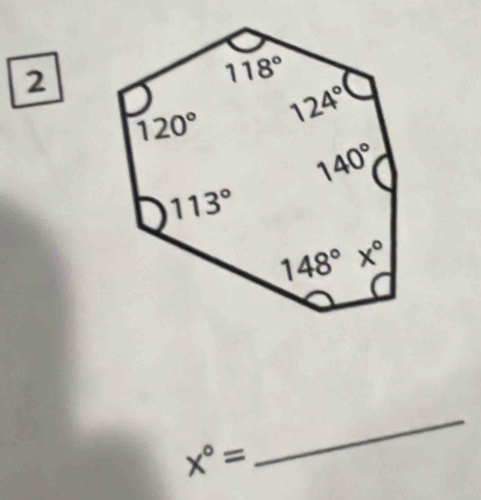 2
x°=
_