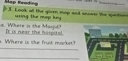 Solved: Map Reading _ . 3. Look at the given map and answer the ...