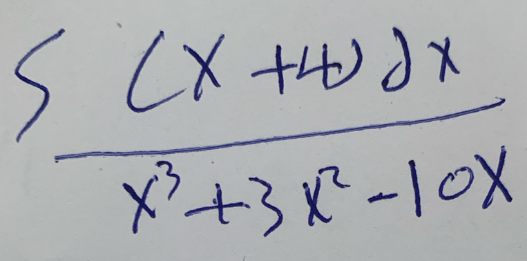  (5(x+4)dx)/x^3+3x^2-10x 