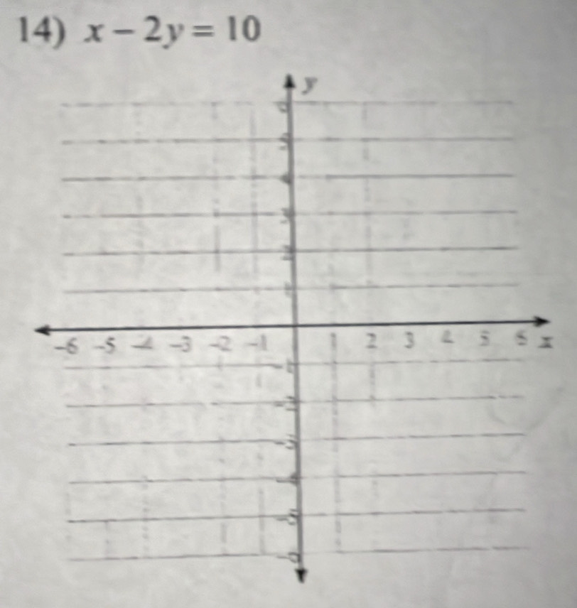 x-2y=10