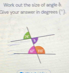 Work out the size of angle δ.
Give your answer in degrees ( - L