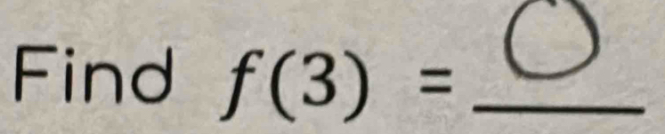 Find f(3)= _