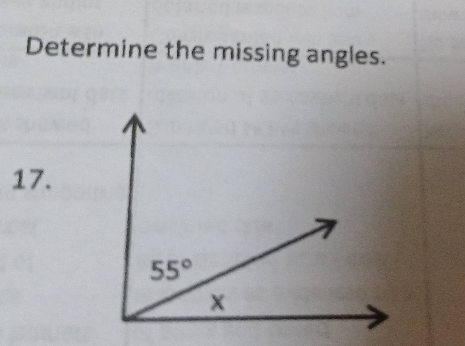 Determine the missing angles.
17.