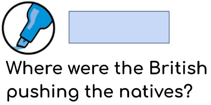 Where were the British 
pushing the natives?