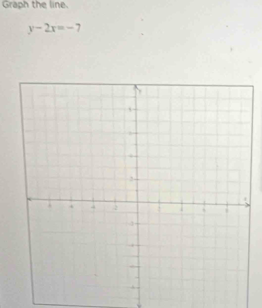 Graph the line.
y-2x=-7