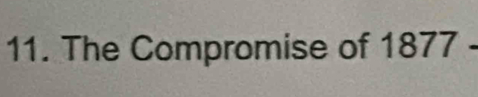 The Compromise of 1877